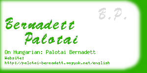 bernadett palotai business card